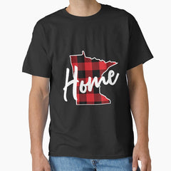 Lumberjack Buffalo Plaid Minnesota Home State Classic T-Shirt