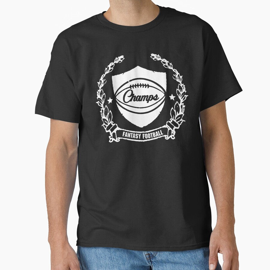 "Fantasy Football Champs: Celebrate Your Fantasy League Victory with Bold Football Champion Gear" Classic T-Shirt