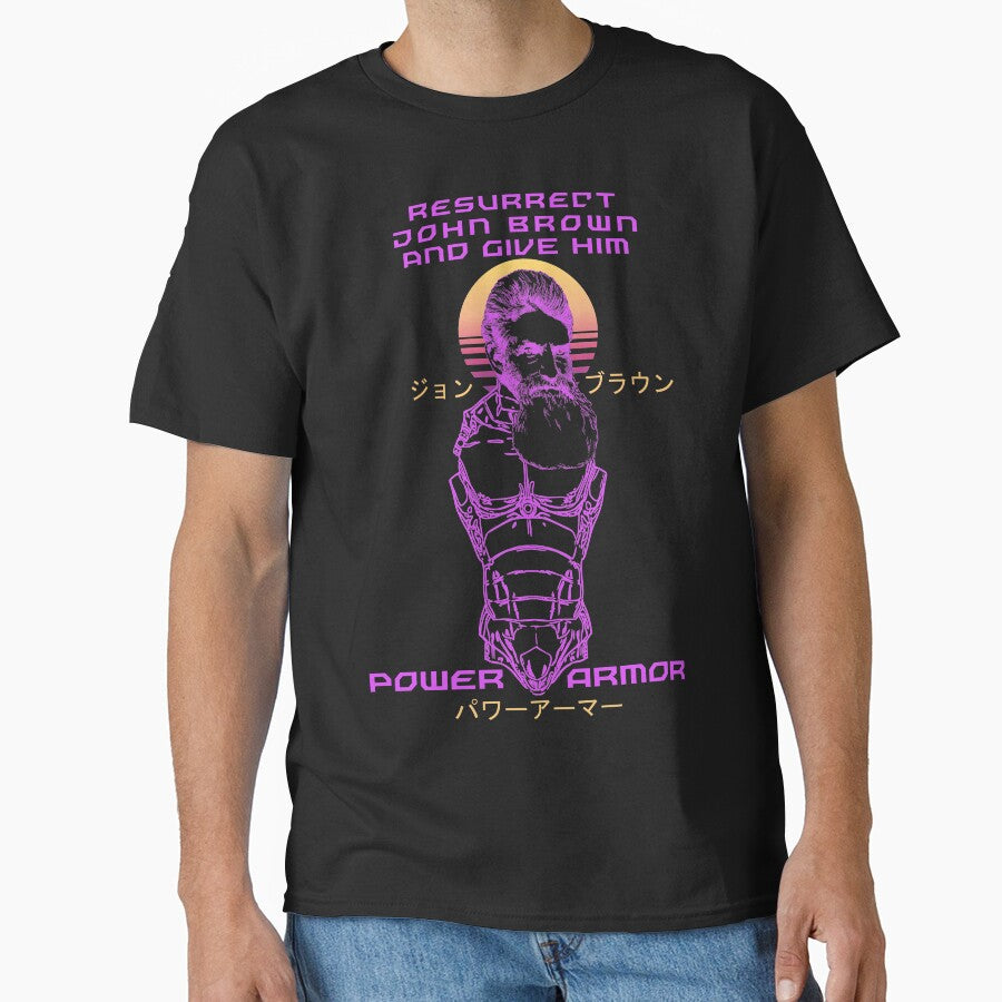 Resurrect John Brown And Give Him Power Armor Vaporwave Meme Leftist Socialist Classic T Shirt