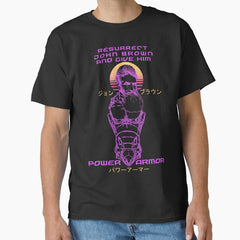 Resurrect John Brown And Give Him Power Armor Vaporwave Meme Leftist Socialist Classic T Shirt