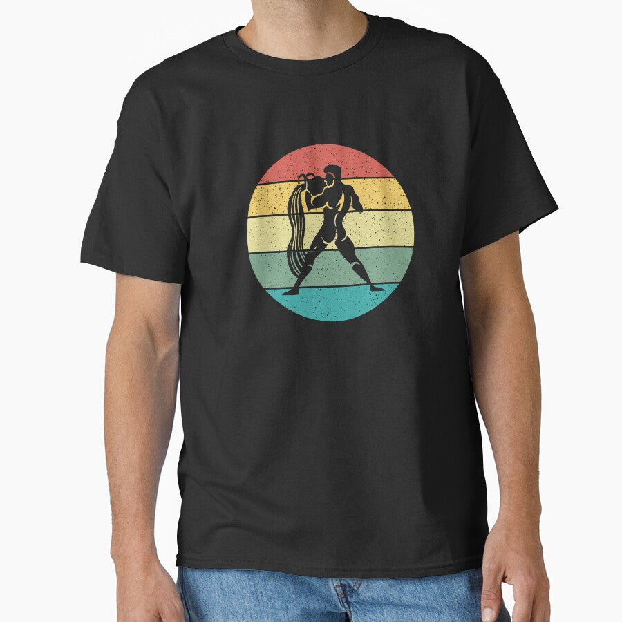 Aquarius Zodiac Sign Retro Vintage Classic T-Shirt