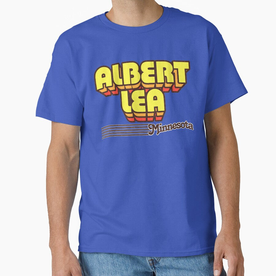 Albert Lea Minnesota Retro Stripes Classic T Shirt
