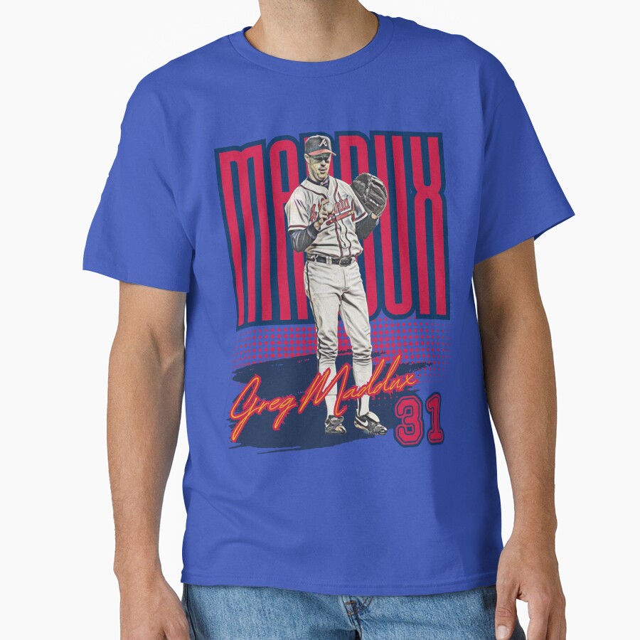 "Greg Maddux #31 Atlanta Braves Legend - Baseball Art Sticker Classic T-Shirt