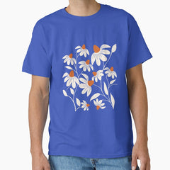Floriography - White Coneflower - Cobalt Blue Classic T-Shirt
