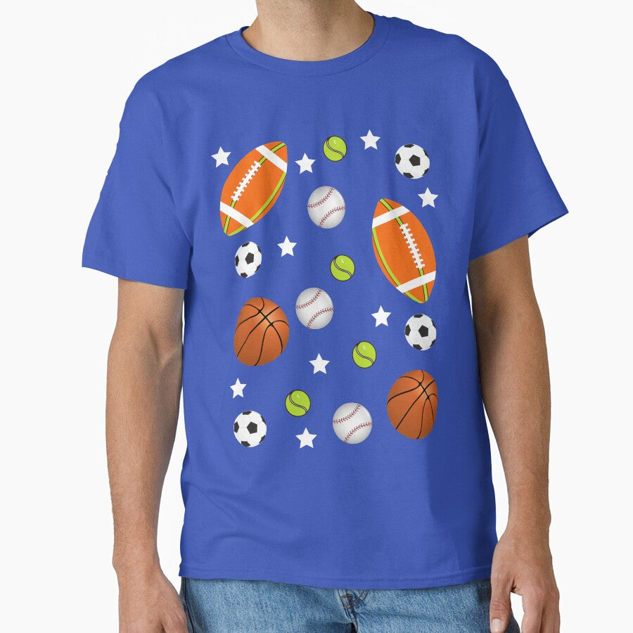 Ball Games Football Soccer Baseball Sports Classic T-Shirt