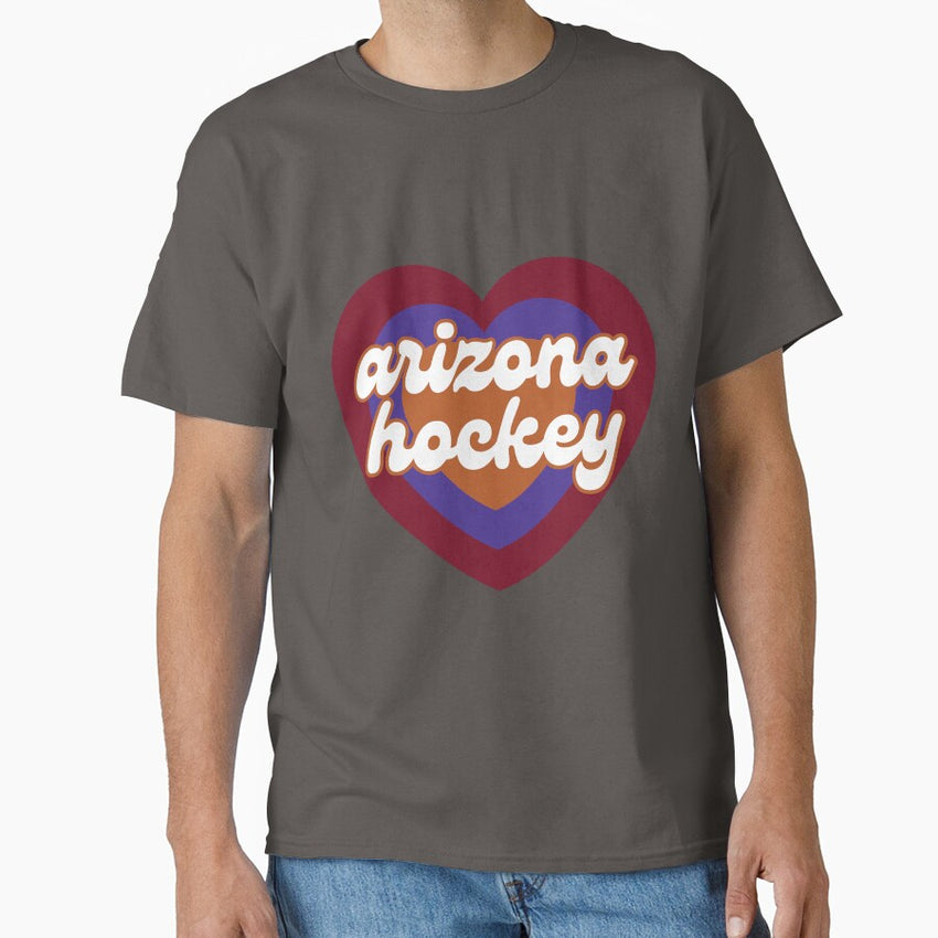 Arizona Coyotes Inspired Hockey Heart Classic T-Shirt