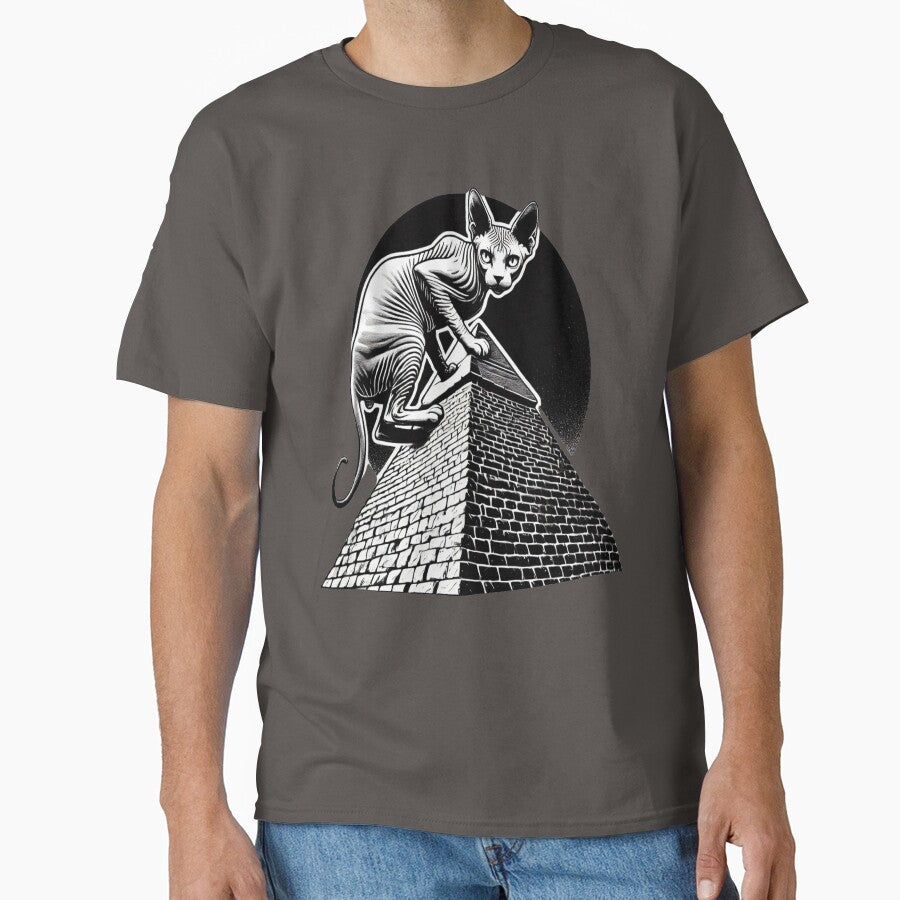 Sphynx cat looks for pharaoh Classic T-Shirt