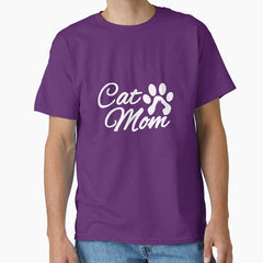 Cat Mom, Cat Lover In White Classic T-Shirt
