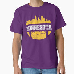 Retro Vikings Football Fan Vintage Minnesota Skyline Classic T-Shirt