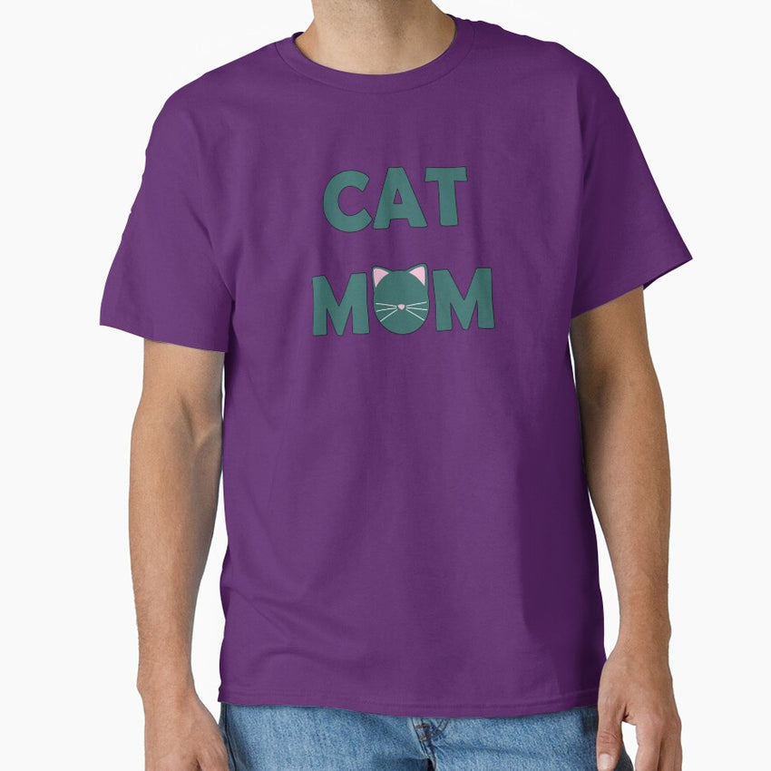 Cat Mom (Teal) Classic T-Shirt
