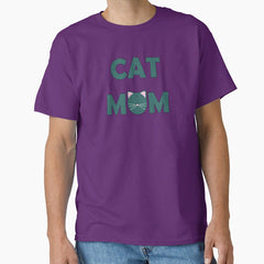 Cat Mom (Teal) Classic T-Shirt
