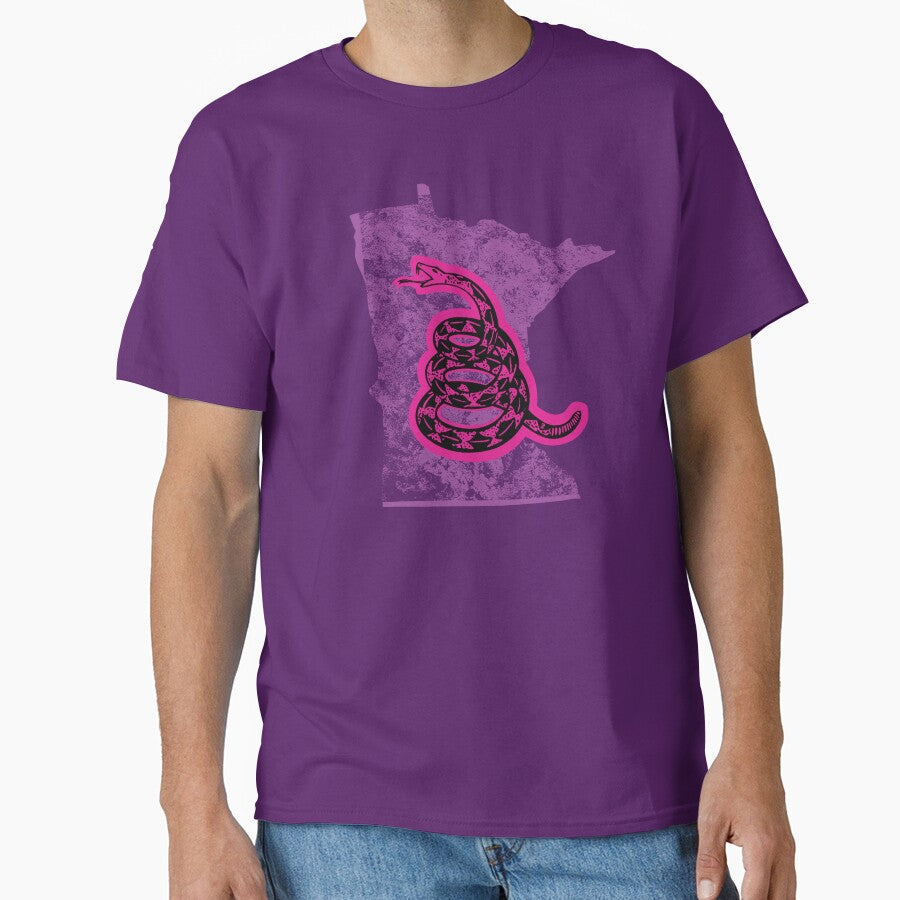 MINNESOTA - Freedom Is The Superpower - Gadsden Snake Flag - Dont Tread On Me design 80s colors Classic T-Shirt