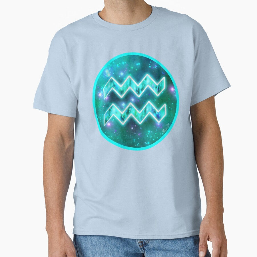 Aquarius Zodiac Symbol Art Classic T-Shirt