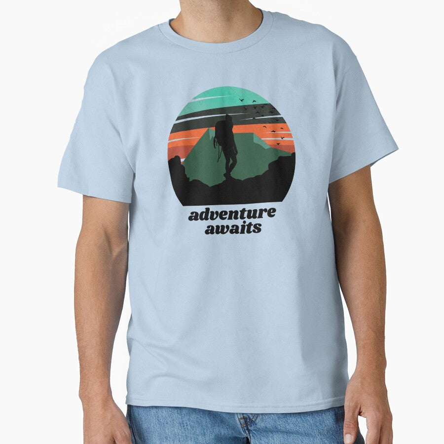Adventure Awaits Logo For Light Tees Classic T Shirt
