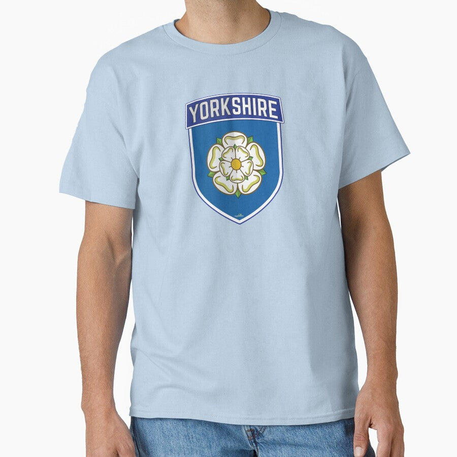 Yorkshire County Shield White Rose Of York England Sticker Style 1 Classic T Shirt