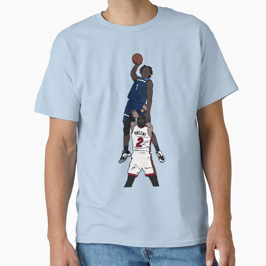 Anthony Edwards Dunk On Gabe Vincent Classic T Shirt