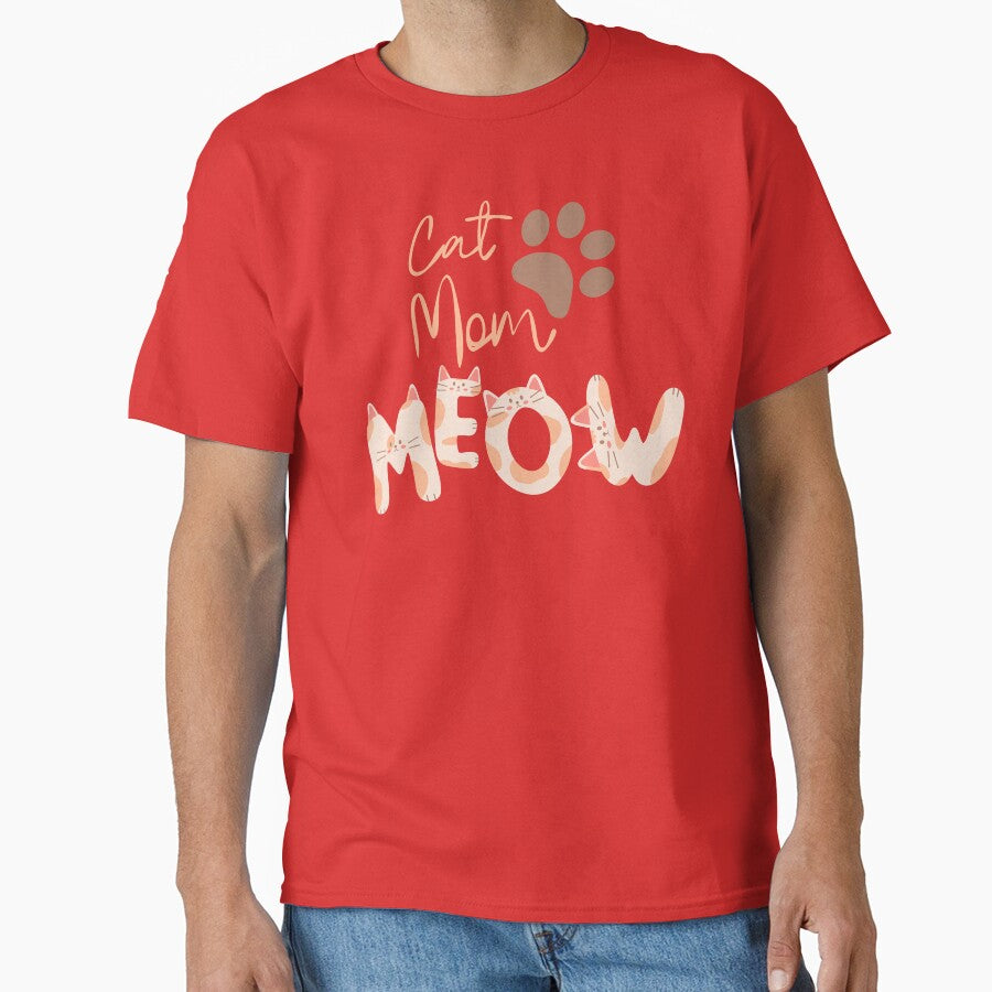Cat mom meow Classic T-Shirt