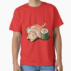 Kawaii Cat Sushi Funny Cat Owner Classic T-Shirt