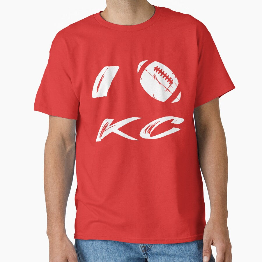 Vintage Sunday Funday Gift TShirt I Love Kansas City Football Tee Classic T-Shirt