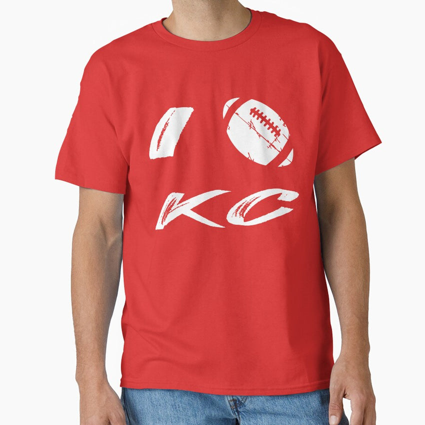 Vintage Sunday Funday Gift TShirt I Love Kansas City Football Tee Classic T-Shirt