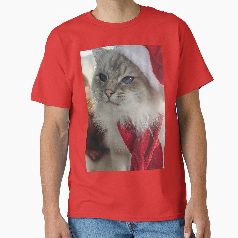 Grumpy ragdoll cat Santa Saoirse Classic T-Shirt