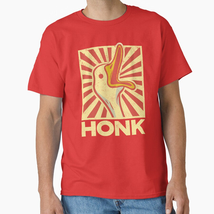 Honk Goose Pop Art Funny Retro Animal Goose Classic T Shirt