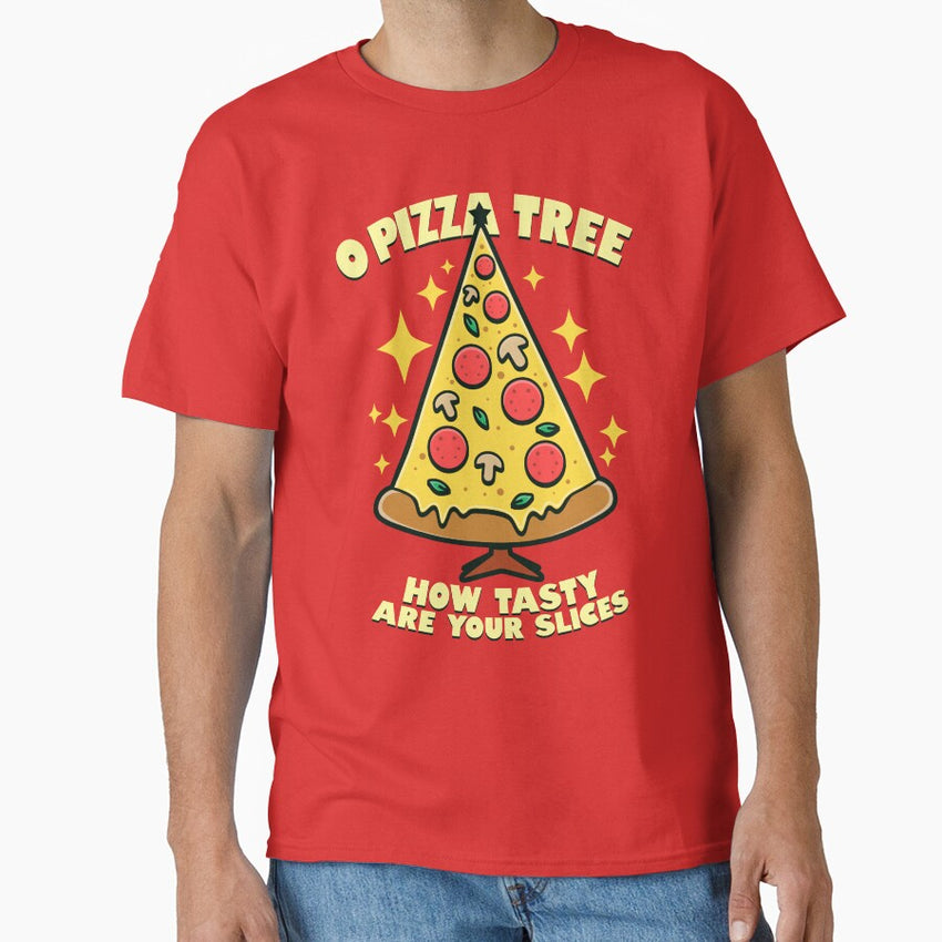 O Pizza Tree Funny Christmas Tree Classic T-Shirt