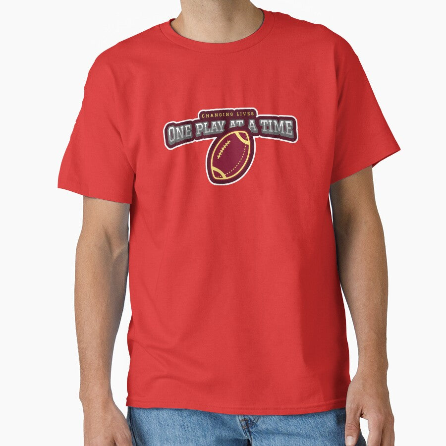Changing lives one play at a time t shirt for a football coach Classic T-Shirt