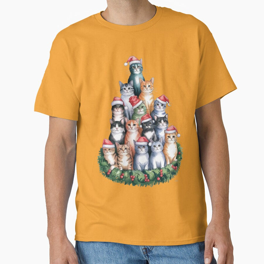 A Christmas tree made from cats Classic T-Shirt