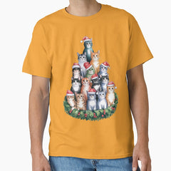 A Christmas tree made from cats Classic T-Shirt