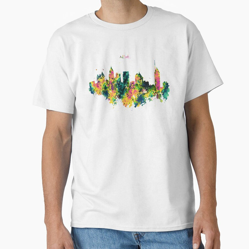 Atlanta Skyline Watercolor Classic T Shirt
