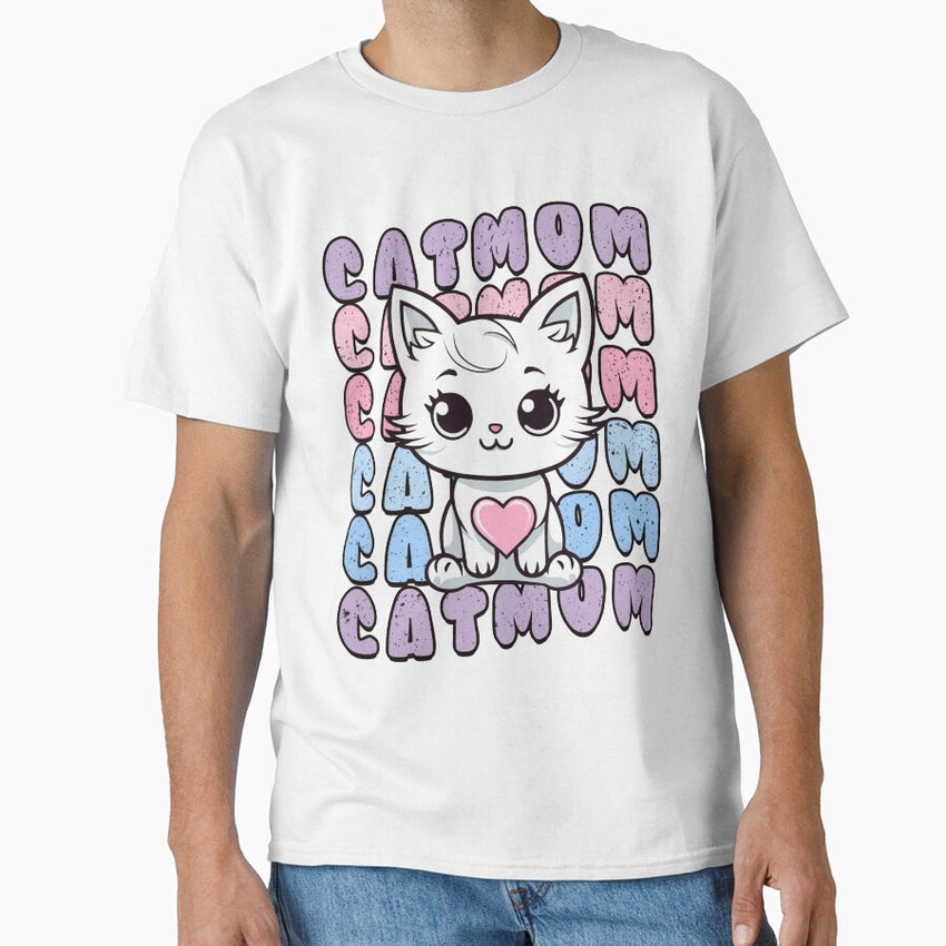 Cat Mom Cute Kitten T-Shirt Classic T-Shirt