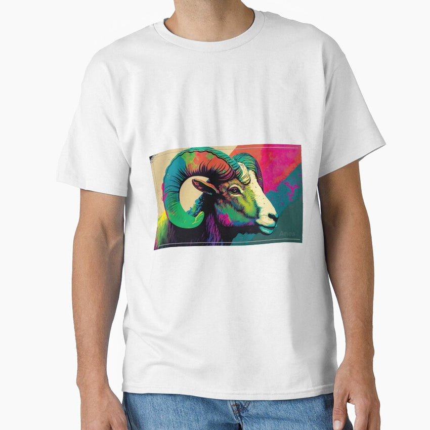 Aries Zodiac Art Painting Illustration Aries Sign Classic T-Shirt