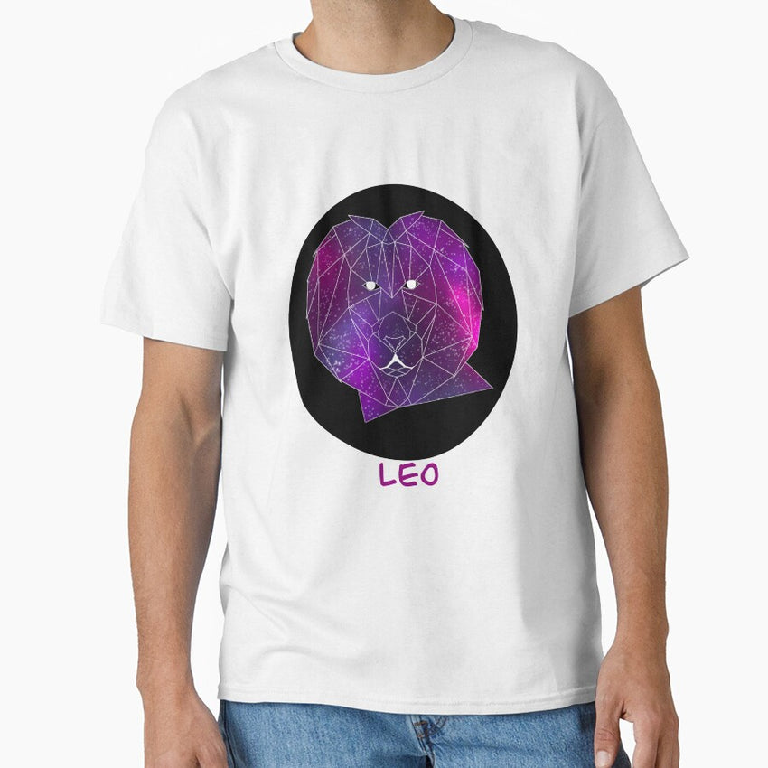 Leo Geometric Galaxy Lion Classic T-Shirt