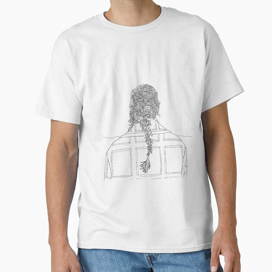 Taylor Swift Evermore Album Outline Drawing Classic T Shirt