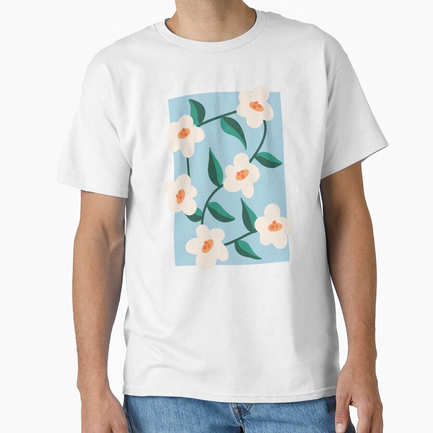 narissus white lily flower illustration Classic T-Shirt
