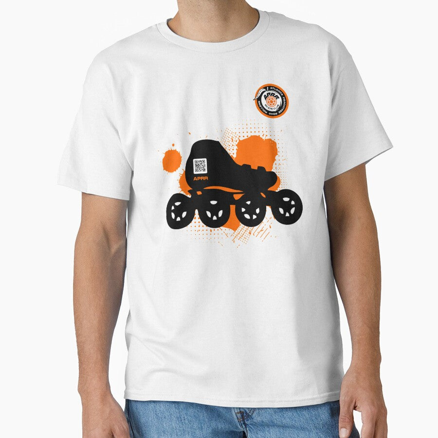 Aprr Atlanta Skate Club Speed Skate Orange With Qr Codelogo Classic T Shirt