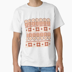 70s flower retro pattern Classic T-Shirt