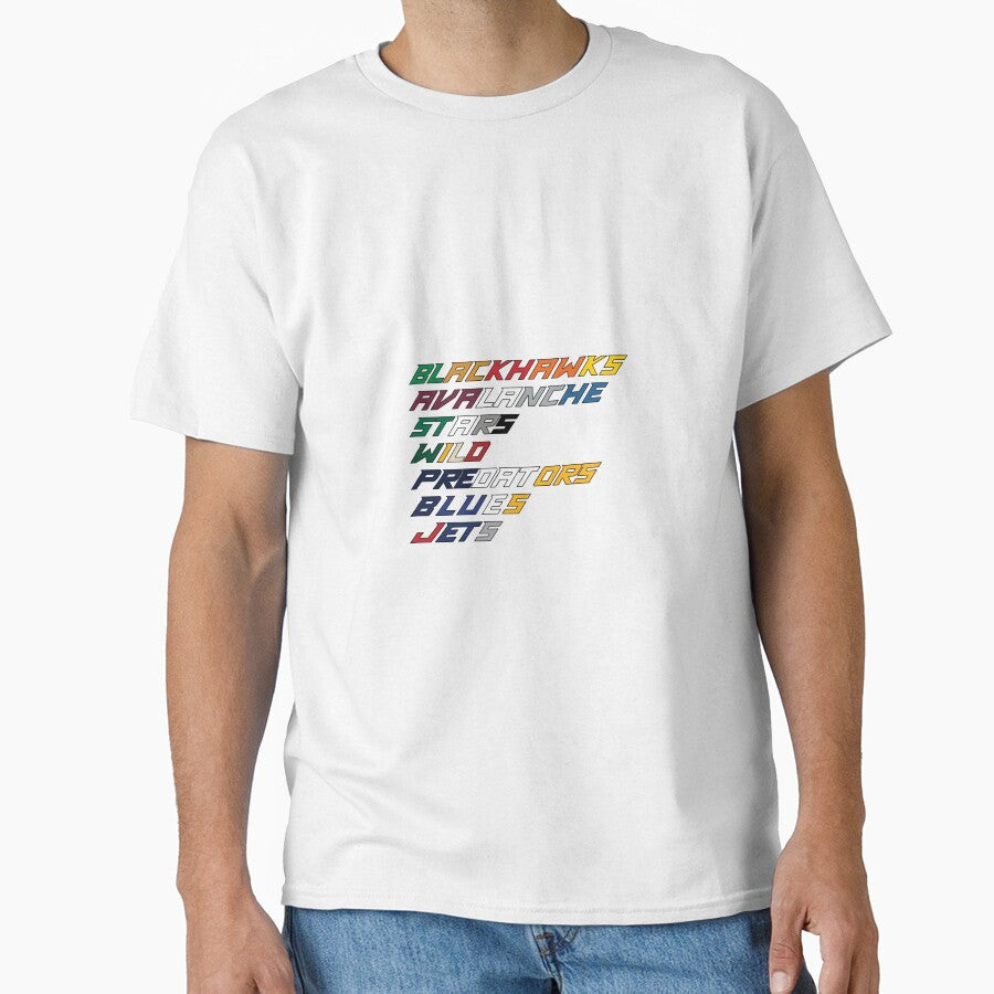 Central Division Team Names and Colors Classic T-Shirt