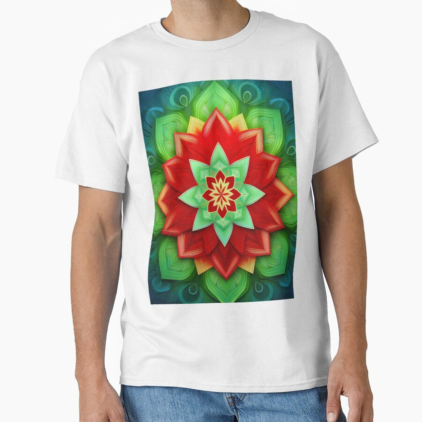 Circle of Harmony Mandala flowers Classic T-Shirt