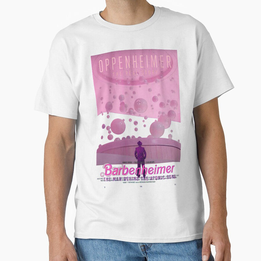 Barbenheimer Examining Pink Bubble Bath Eruption Now I Am Become Death The Destroyer Of Worlds J Robert Oppenheimer Classic T Shirt