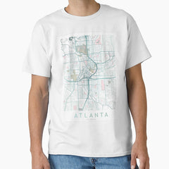 Atlanta City Map USA Georgia Classic T-Shirt