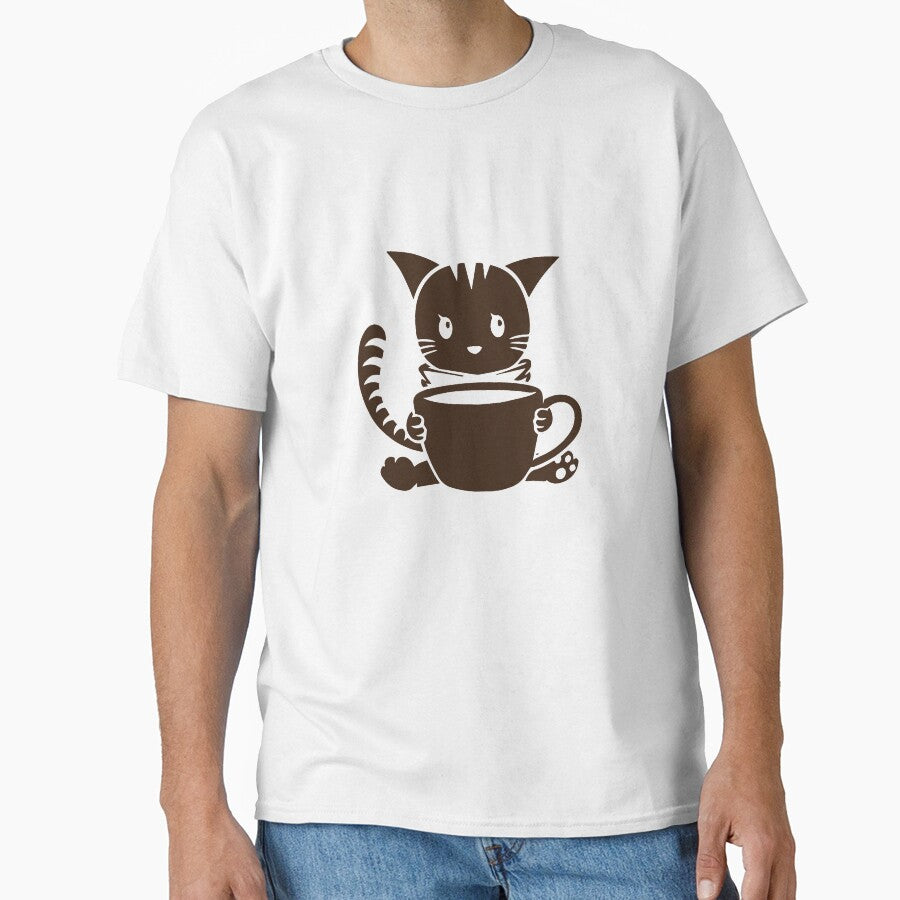 Coffee Loving Cat! Classic T-Shirt