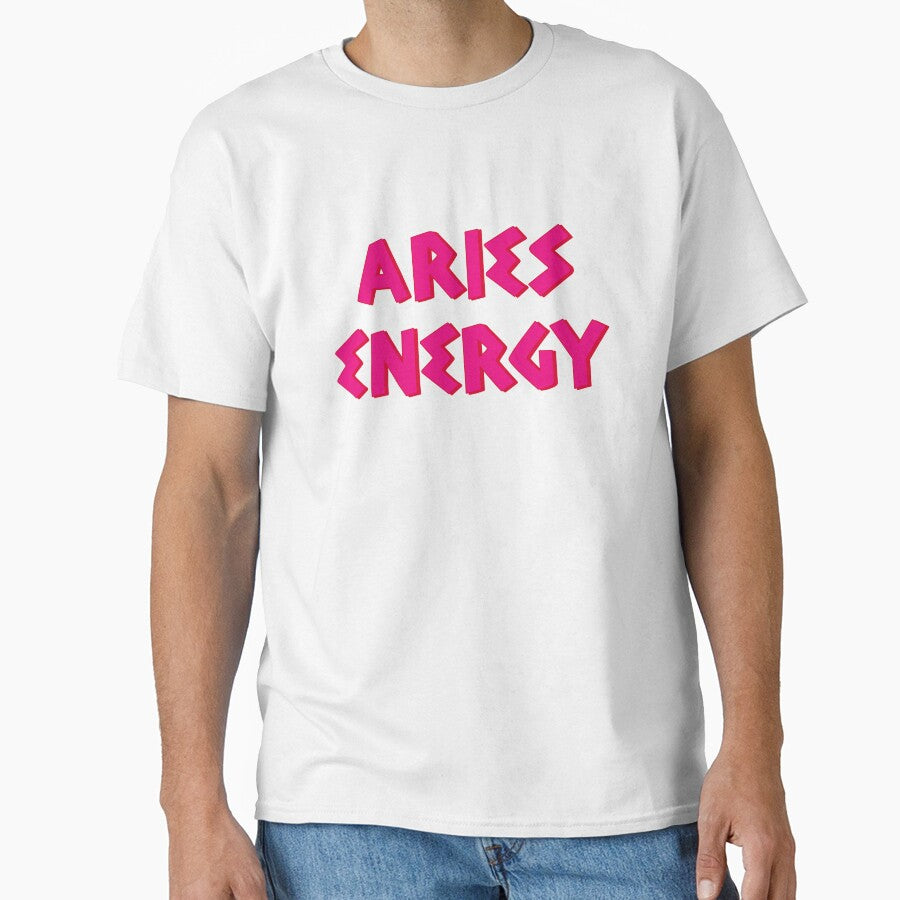 ARIES ENERGY STICKER, Zodiac Sign Stickers Classic T-Shirt