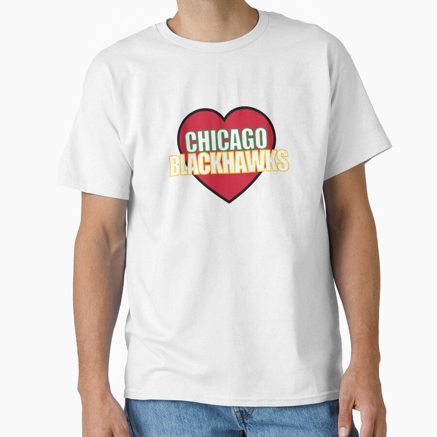 Chicago Blackhawks Heart Classic T-Shirt
