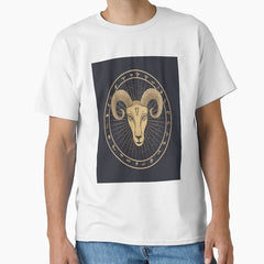Astrology Zodiac Designs: Aries rams head Classic T-Shirt