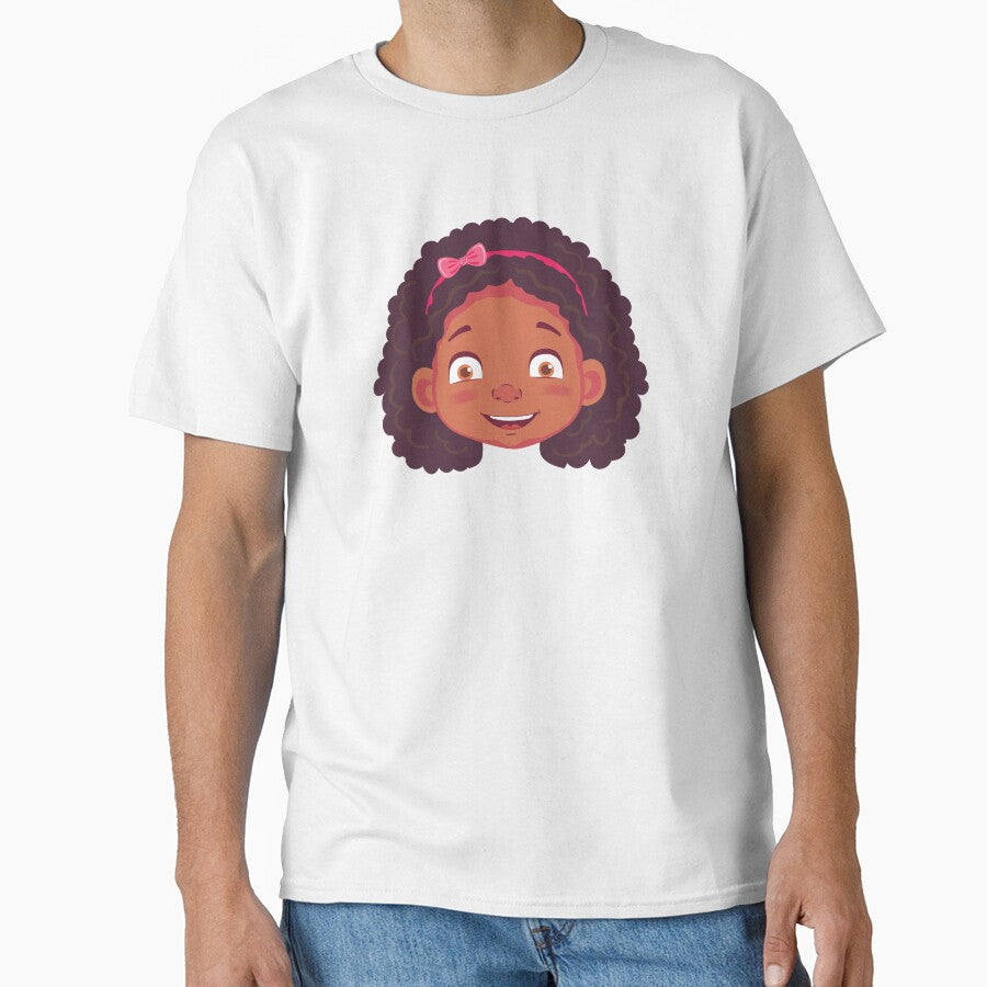 Afro Girl Happy Classic T Shirt