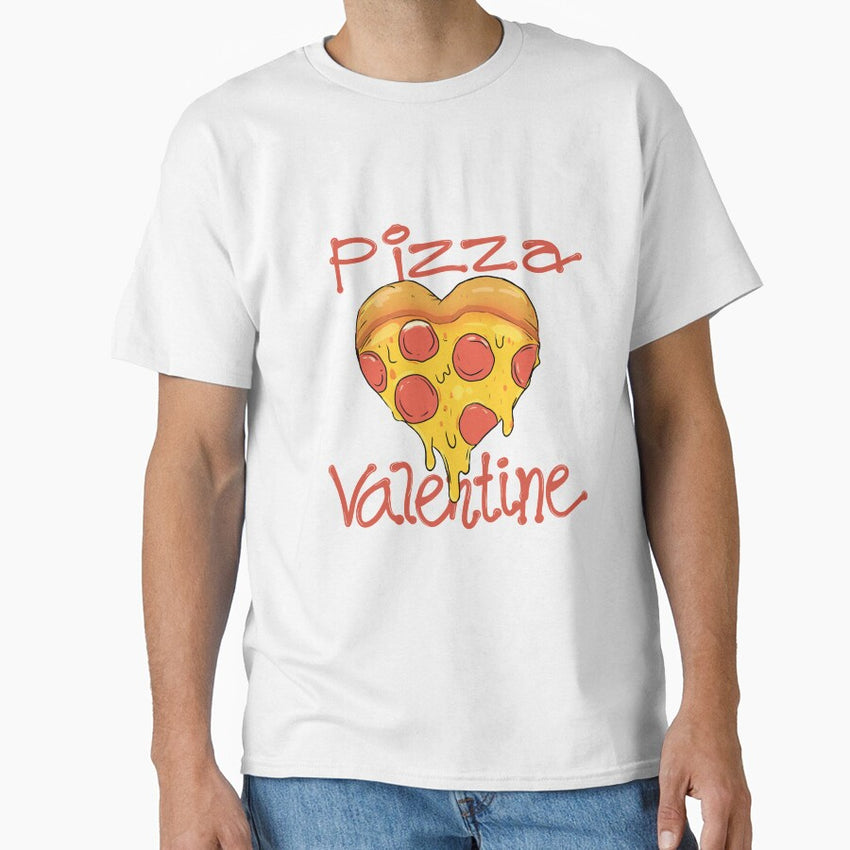 Pizza heart valentine Classic T-Shirt