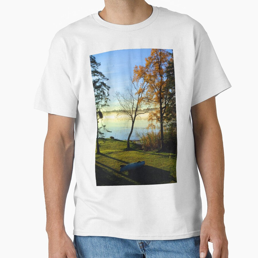 Autumn Kayak and Tamarack Tree Classic T-Shirt