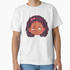Afro Girl Bow Classic T Shirt